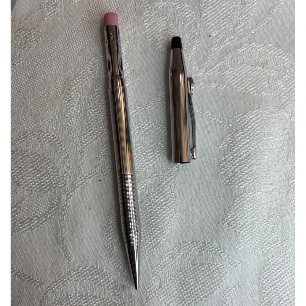 Cross Ballpoint Pen & Pencil Set Lustrous Chrome 3501 FIVE YEAR SERVICE AWARD